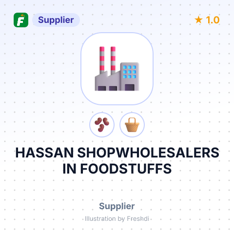 HASSAN SHOPWHOLESALERS IN FOODSTUFFS – summary card, no photo uploaded yet