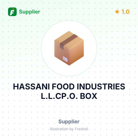 HASSANI FOOD INDUSTRIES L.L.CP.O. BOX – summary card, no photo uploaded yet