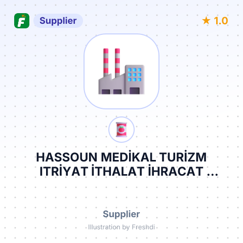 HASSOUN MEDİKAL TURİZM ITRİYAT İTHALAT İHRACAT SANAYİ TİCARET LİMİTED ŞİRKETİ – summary card, no photo uploaded yet