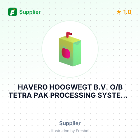 HAVERO HOOGWEGT B.V. O/B TETRA PAK PROCESSING SYSTEMS A/S – summary card, no photo uploaded yet