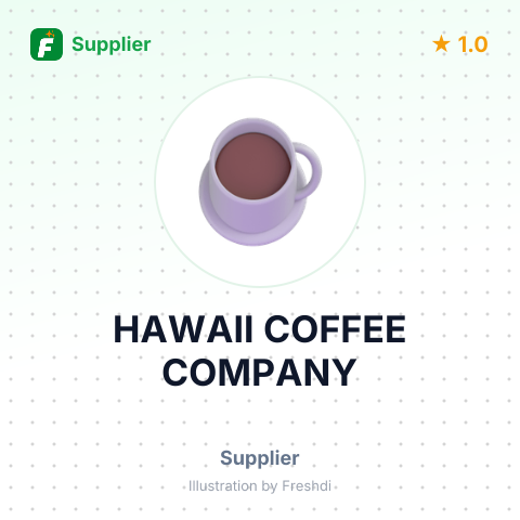 HAWAII COFFEE COMPANY – summary card, no photo uploaded yet