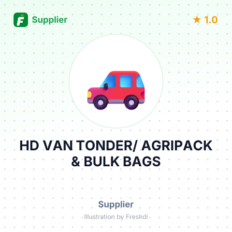 HD VAN TONDER/ AGRIPACK & BULK BAGS – summary card, no photo uploaded yet