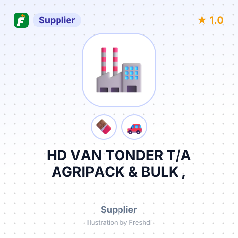HD VAN TONDER T/A AGRIPACK & BULK , – summary card, no photo uploaded yet