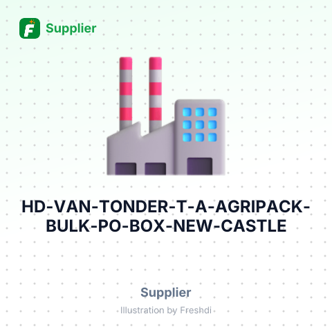 HD VAN TONDER T/A AGRIPACK & BULK ,PO BOX NEW CASTLE – summary card, no photo uploaded yet