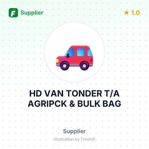 HD VAN TONDER T/A AGRIPCK & BULK BAG – summary card, no photo uploaded yet