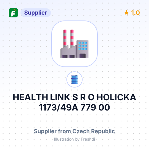 HEALTH LINK S R О HOLICKA 1173/49A 779 00 OLOMOUCCZECH REPUBLIC – summary card, no photo uploaded yet