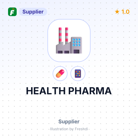 HEALTH PHARMA – summary card, no photo uploaded yet