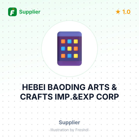 HEBEI BAODING ARTS & CRAFTS IMP.&EXP CORP – summary card, no photo uploaded yet