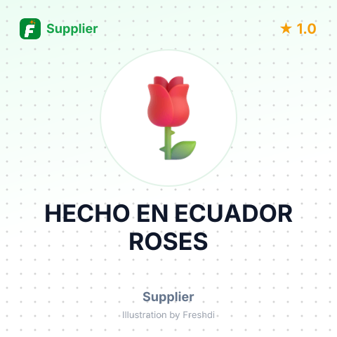 HECHO EN ECUADOR ROSES – summary card, no photo uploaded yet