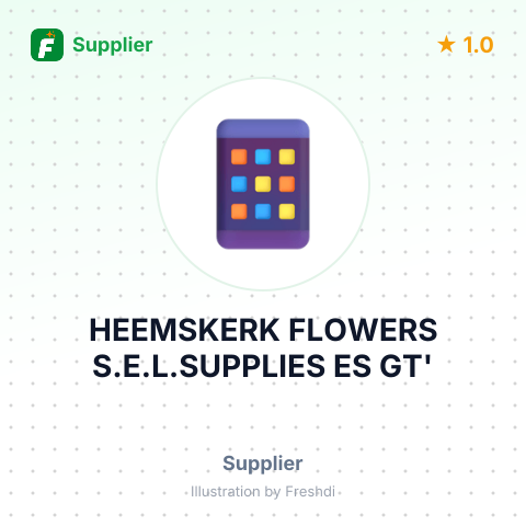 HEEMSKERK FLOWERS S.E.L.SUPPLIES ES GT' – summary card, no photo uploaded yet