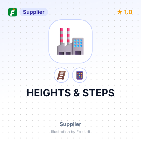 HEIGHTS & STEPS – summary card, no photo uploaded yet