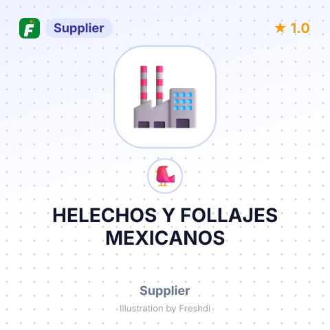 HELECHOS Y FOLLAJES MEXICANOS – summary card, no photo uploaded yet