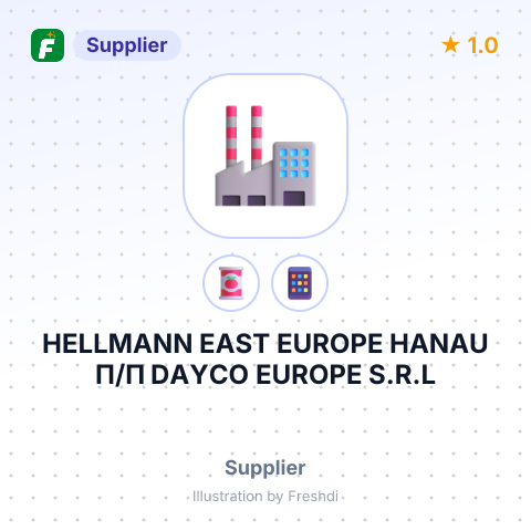 HELLMANN EAST EUROPE HANAU П/П DAYCO EUROPE S.R.L – summary card, no photo uploaded yet