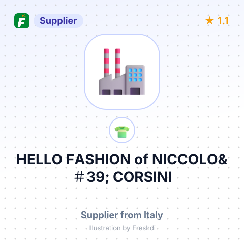 HELLO FASHION of NICCOLO&＃39; CORSINI – summary card, no photo uploaded yet