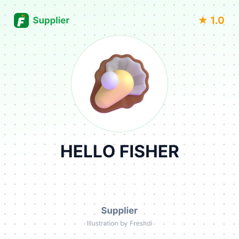 HELLO FISHER – summary card, no photo uploaded yet