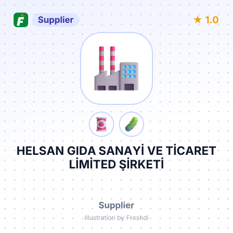 HELSAN GIDA SANAYİ VE TİCARET LİMİTED ŞİRKETİ – summary card, no photo uploaded yet