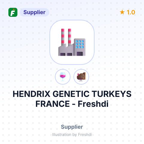 HENDRIX GENETIC TURKEYS FRANCE – summary card, no photo uploaded yet