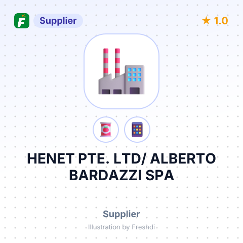 HENET PTE. LTD/ ALBERTO BARDAZZI SPA – summary card, no photo uploaded yet