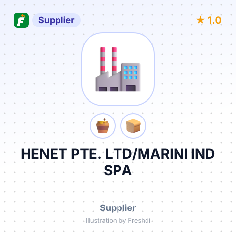 HENET PTE. LTD/MARINI IND SPA – summary card, no photo uploaded yet