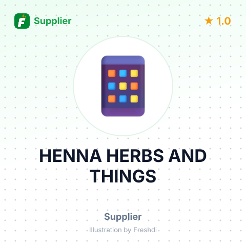HENNA HERBS AND THINGS – summary card, no photo uploaded yet