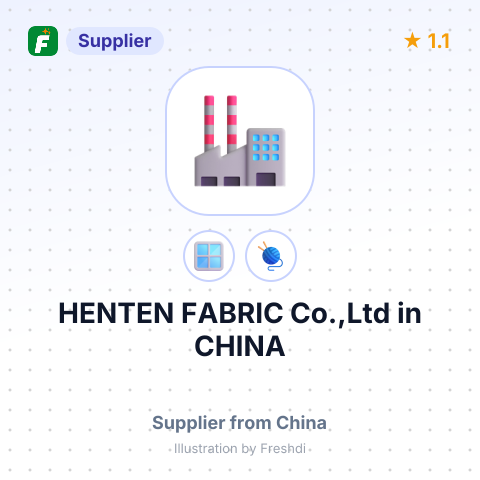 HENTEN FABRIC Co.,Ltd in CHINA – summary card, no photo uploaded yet