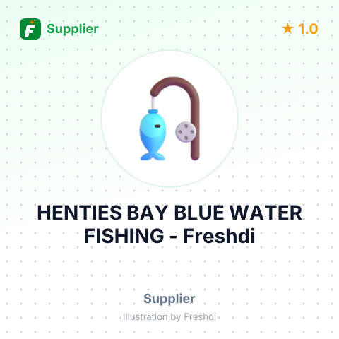 HENTIES BAY BLUE WATER FISHING – summary card, no photo uploaded yet