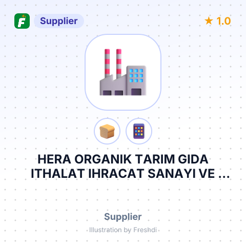 HERA ORGANIK TARIM GIDA ITHALAT IHRACAT SANAYI VE TICARET LIMITED – summary card, no photo uploaded yet