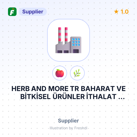 HERB AND MORE TR BAHARAT VE BİTKİSEL ÜRÜNLER İTHALAT İHRACAT SANAYİ TİCARET LİMİTED ŞİRKETİ – summary card, no photo uploaded yet