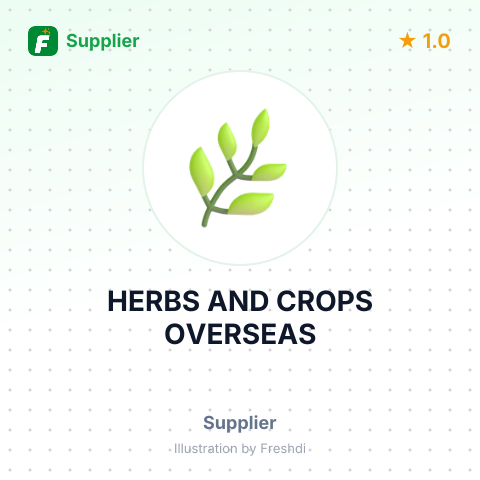 HERBS AND CROPS OVERSEAS – summary card, no photo uploaded yet