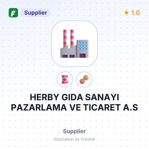 HERBY GIDA SANAYI PAZARLAMA VE TICARET A.S – summary card, no photo uploaded yet