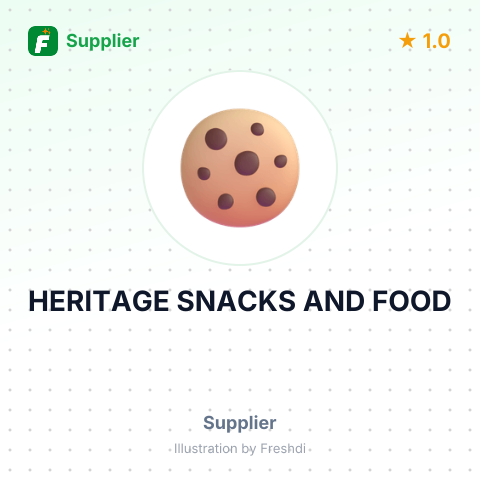 HERITAGE SNACKS AND FOOD – summary card, no photo uploaded yet