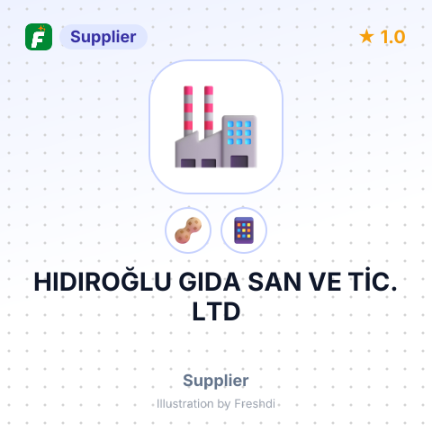 HIDIROĞLU GIDA SAN VE TİC. LTD – summary card, no photo uploaded yet