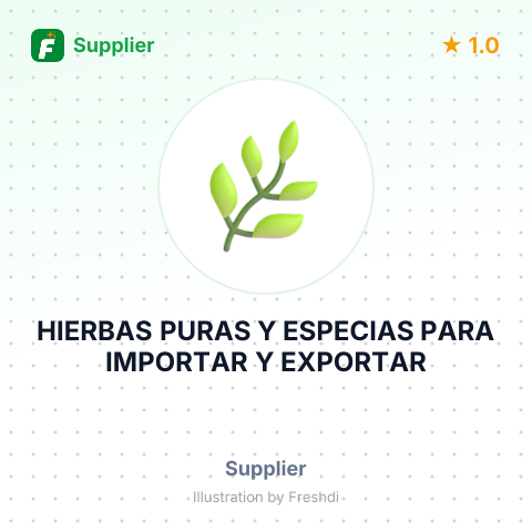 HIERBAS PURAS Y ESPECIAS PARA IMPORTAR Y EXPORTAR – summary card, no photo uploaded yet