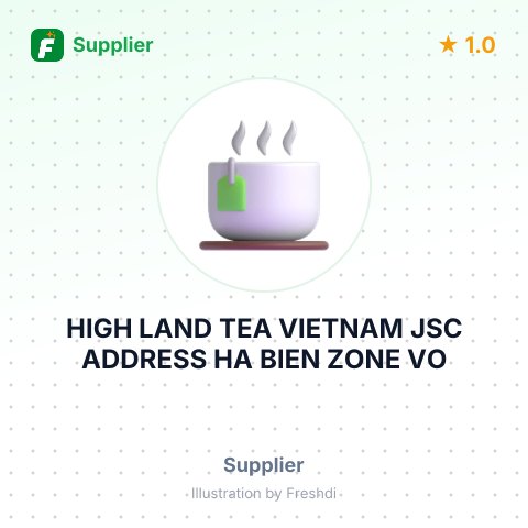 HIGH LAND TEA VIETNAM JSC ADDRESS HA BIEN ZONE VO – summary card, no photo uploaded yet
