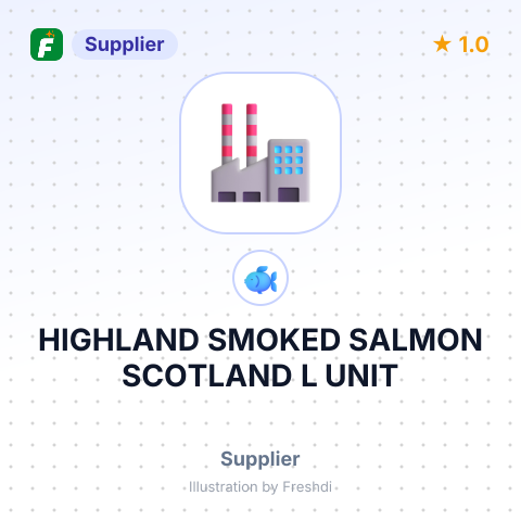 HIGHLAND SMOKED SALMON SCOTLAND L UNIT – summary card, no photo uploaded yet