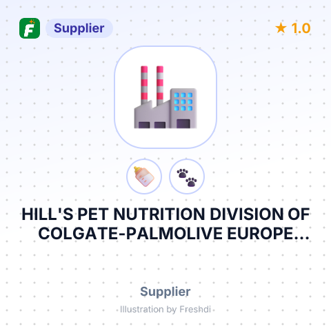 HILL'S PET NUTRITION DIVISION OF COLGATE-PALMOLIVE EUROPE SARL – summary card, no photo uploaded yet