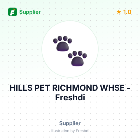 HILLS PET RICHMOND WHSE – summary card, no photo uploaded yet