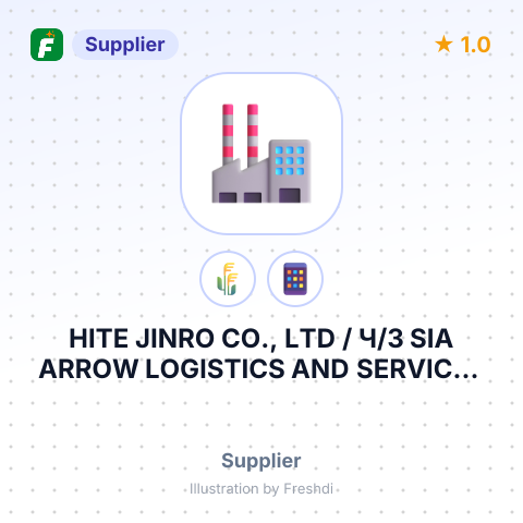 HITE JINRO CO., LTD / Ч/З SIA ARROW LOGISTICS AND SERVICES LATVIA – summary card, no photo uploaded yet