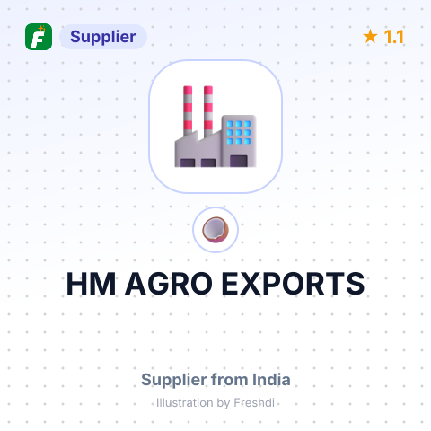 HM AGRO EXPORTS – summary card, no photo uploaded yet