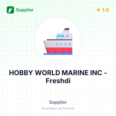 HOBBY WORLD MARINE INC – summary card, no photo uploaded yet