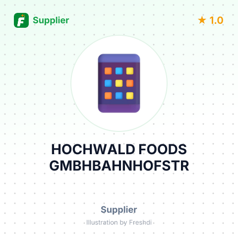 HOCHWALD FOODS GMBHBAHNHOFSTR – summary card, no photo uploaded yet