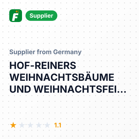 HOF-REINERS WEIHNACHTSBÄUME UND WEIHNACHTSFEIERN – summary card, no photo uploaded yet