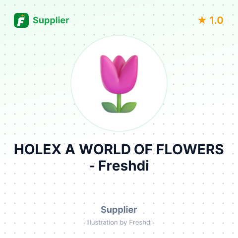 HOLEX A WORLD OF FLOWERS – summary card, no photo uploaded yet