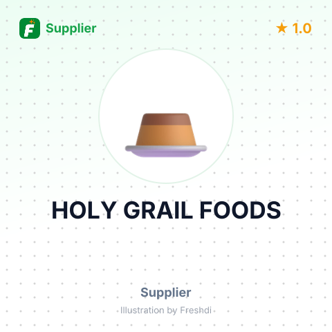 HOLY GRAIL FOODS – summary card, no photo uploaded yet