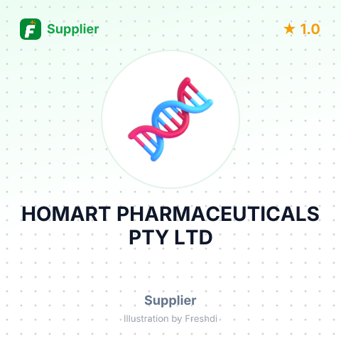 HOMART PHARMACEUTICALS PTY LTD – summary card, no photo uploaded yet