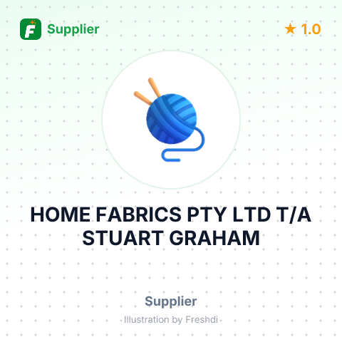 HOME FABRICS PTY LTD T/A STUART GRAHAM – summary card, no photo uploaded yet