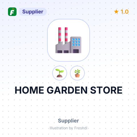 HOME GARDEN STORE – summary card, no photo uploaded yet