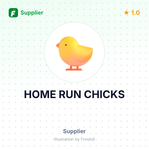 HOME RUN CHICKS – summary card, no photo uploaded yet