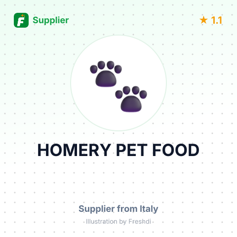HOMERY PET FOOD – summary card, no photo uploaded yet