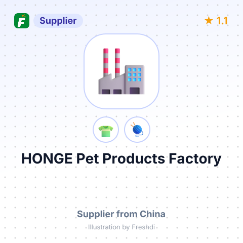 HONGE Pet Products Factory – summary card, no photo uploaded yet